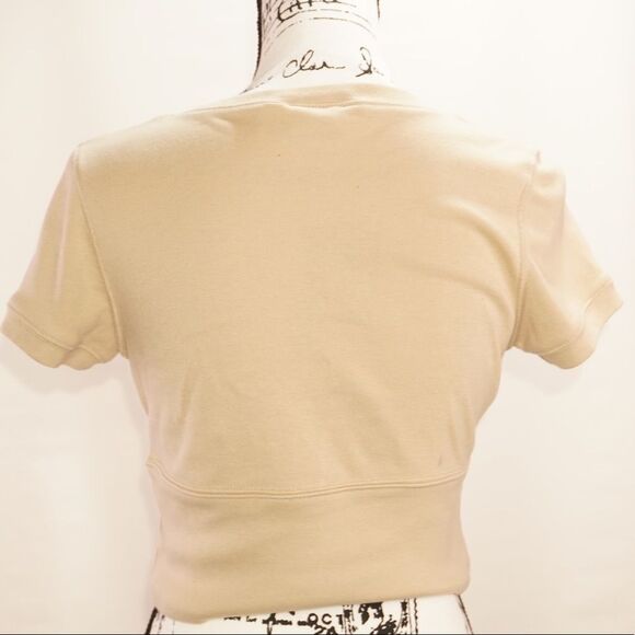 Cato Crop Sweater with Short Sleeves in Beige, M - Picture 7 of 9